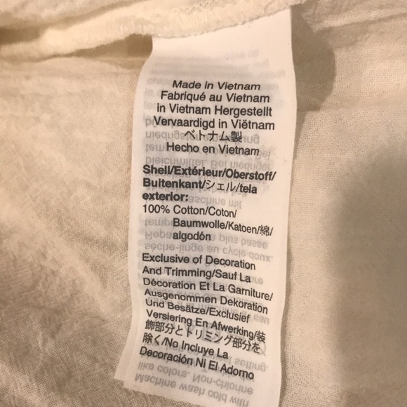 Madewell Caftan Dress Womens Medium White Laura Sheer Tiered Whimsigoth Fairy - Picture 11 of 11